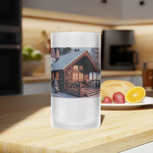 Frosted Glass Beer Mug - Cozy Cabin Rustic Style - Dipaliz - 16oz / Tumblers