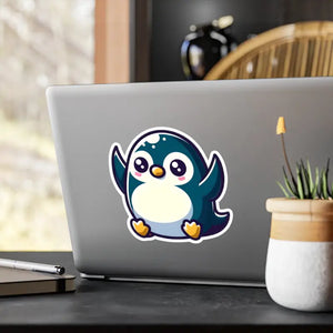 Cute Penguin Kiss-cut Vinyl Decals - Premium White Satin - Dipaliz - Decorative Stickers