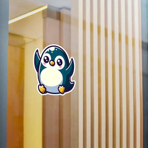 Cute Penguin Kiss-cut Vinyl Decals - Premium White Satin - Dipaliz - Decorative Stickers