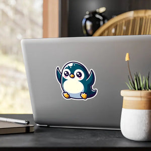 Cute Penguin Kiss-cut Vinyl Decals - Premium White Satin - Dipaliz - Decorative Stickers