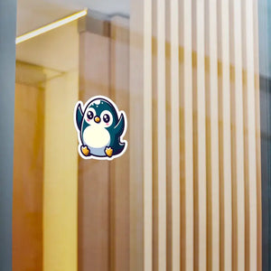Cute Penguin Kiss-cut Vinyl Decals - Premium White Satin - Dipaliz - Decorative Stickers