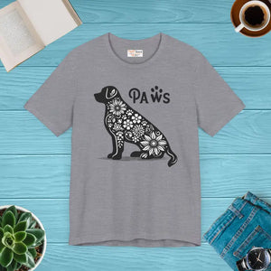 Flowers Unisex Jersey Short Sleeve Dog Tee - Dipaliz - Heather Storm / Xs - T-shirts