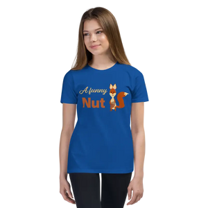 Funny Nut Squirrel Style Youth Tee - Hilarious Graphic Shirt - Dipaliz - True Royal / s - T-shirts