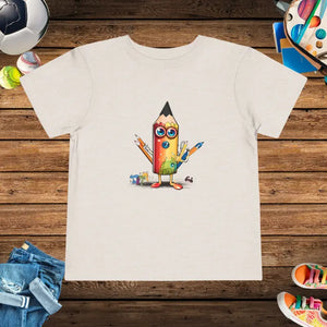 Walking Talking Pencil Toddler T-shirt Fun Creative Tee - Dipaliz - Heather Dust / 2t - Baby & Clothing