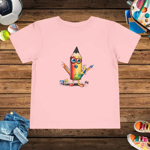 Walking Talking Pencil Toddler t Shirt Fun Graphic Tee Dipaliz - Pink / 2t - Baby & Clothing