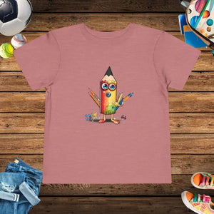 Walking Talking Pencil Toddler t Shirt Fun Graphic Tee Dipaliz - Heather Mauve / 2t - Baby & Clothing