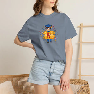 A+ Grad Owl T-shirt, Cute Academic Graduation Tee for Students & Teachers - T-shirts - m