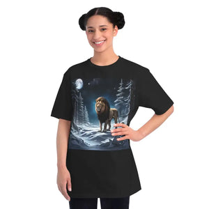 Lion Moonlight Classic T-shirt - Grey Women’s Tee - Dipaliz - T-shirts