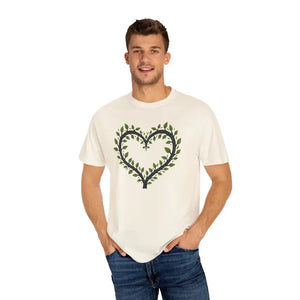 Garment-dyed T-shirt - Unique Heart Design Nature Art - Dipaliz - T-shirts