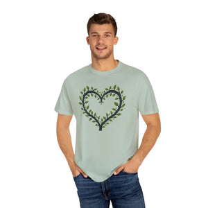 Garment-dyed T-shirt - Unique Heart Design Nature Art - Dipaliz - T-shirts