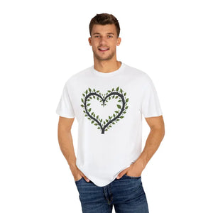 Garment-dyed T-shirt - Unique Heart Design Nature Art - Dipaliz - T-shirts
