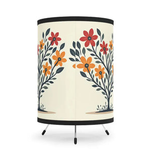 Heart Shaped Plant Tripod Lamp High-res Printed Shade - Dipaliz - one Size / Black - Lamps