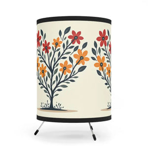 Heart Shaped Plant Tripod Lamp High-res Printed Shade - Dipaliz - one Size / Black - Lamps