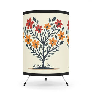 Heart Shaped Plant Tripod Lamp High-res Printed Shade - Dipaliz - one Size / Black - Lamps