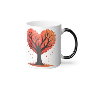 Color Morphing Heart Mug - Heat Activated Magic Coffee Cup - Dipaliz - 11oz - Mugs