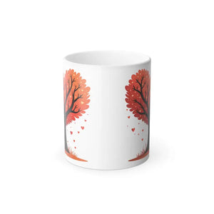 Color Morphing Heart Mug - Heat Activated Magic Coffee Cup - Dipaliz - 11oz - Mugs