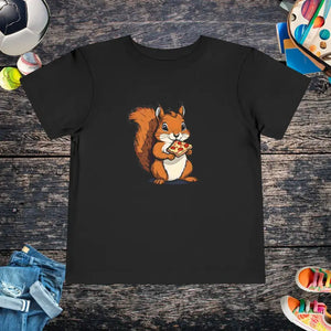 Pizza Squirrel Toddler T-shirt - Adorable Cuteness Overload - Dipaliz - Black / 2t - T-shirts