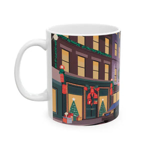 Festive Glow Ceramic Mug - Christmas Lights Magic - Dipaliz - Mugs