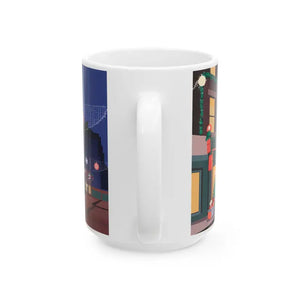 Festive Glow Ceramic Mug - Christmas Lights Magic - Dipaliz - Mugs