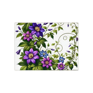 Home Decor - Purple Clematis Flowers Ceramic Photo Tile - Dipaliz 6’’ × 8’’ / Matte