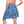 Capri Blue Ikat Skater Skirt - Flowing Everyday Comfort - Dipaliz - All Over Prints