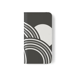 Samsung Galaxy Flip Cases Abstract Art Grey Pattern by Dipaliz - Mobile Phone