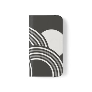 Samsung Galaxy Flip Cases Abstract Art Grey Pattern by Dipaliz - Mobile Phone