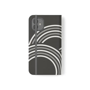 Samsung Galaxy Flip Cases Abstract Art Grey Pattern by Dipaliz - Mobile Phone