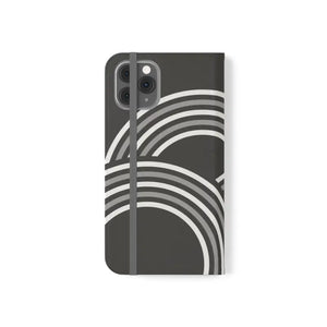 Samsung Galaxy Flip Cases Abstract Art Grey Pattern by Dipaliz - Mobile Phone