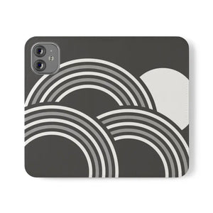 Samsung Galaxy Flip Cases Abstract Art Grey Pattern by Dipaliz - Iphone 12 Mini - Mobile Phone