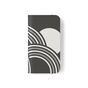Samsung Galaxy Flip Cases Abstract Art Grey Pattern by Dipaliz - Mobile Phone