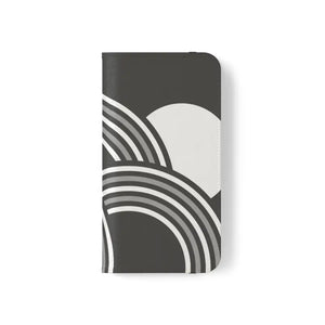 Samsung Galaxy Flip Cases Abstract Art Grey Pattern by Dipaliz - Mobile Phone