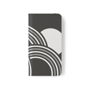 Samsung Galaxy Flip Cases Abstract Art Grey Pattern by Dipaliz - Mobile Phone