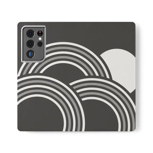 Samsung Galaxy Flip Cases Abstract Art Grey Pattern by Dipaliz - S21 Ultra - Mobile Phone