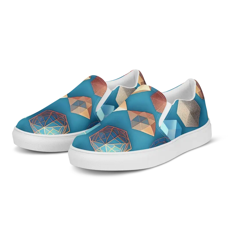 Stand out with Dipaliz Abstract Art Canvas Slip-ons! - Shoes