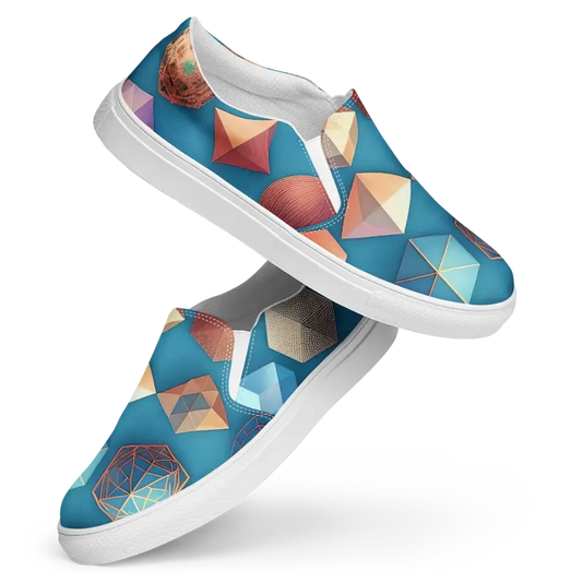 Stand out with Dipaliz Abstract Art Canvas Slip-ons! - 5 Shoes