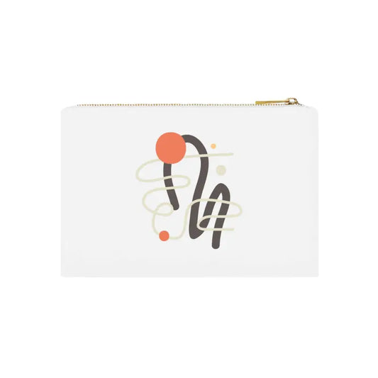 Abstract Art Cosmetic Bag: Elevate Your Style! - White / One Size