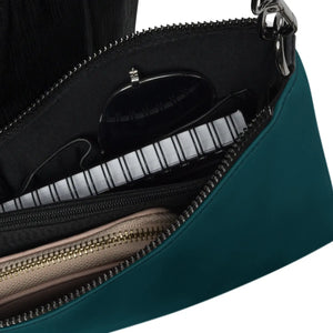Emerald Green Abstract Art Flair Crossbody Bag - Dipaliz - Cross Body Bags