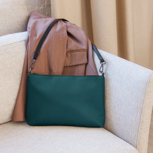 Emerald Green Abstract Art Flair Crossbody Bag - Dipaliz - Cross Body Bags