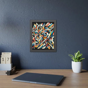 Abstract Art Poster - Bold Colorful Framed Paper Print - Dipaliz - 11″ x 14″ (vertical) / Black Frame / Fine - Posters