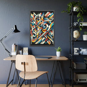 Abstract Art Poster - Bold Colorful Framed Paper Print - Dipaliz - 24’’ x 36’’ (vertical) / Black Frame / Fine