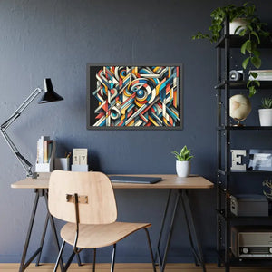 Abstract Art Poster - Bold Colorful Framed Paper Print - Dipaliz - 30″ x 20″ (horizontal) / Black Frame / Fine