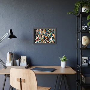 Abstract Art Poster - Bold Colorful Framed Paper Print - Dipaliz - 18″ x 12″ (horizontal) / Black Frame / Fine