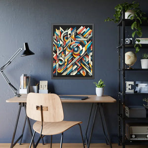 Abstract Art Poster - Bold Colorful Framed Paper Print - Dipaliz - 24’’ x 32’’ (vertical) / Black Frame / Fine