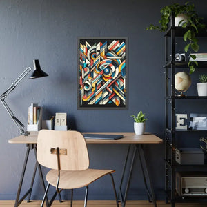 Abstract Art Poster - Bold Colorful Framed Paper Print - Dipaliz - 20″ x 30″ (vertical) / Black Frame / Fine - Posters