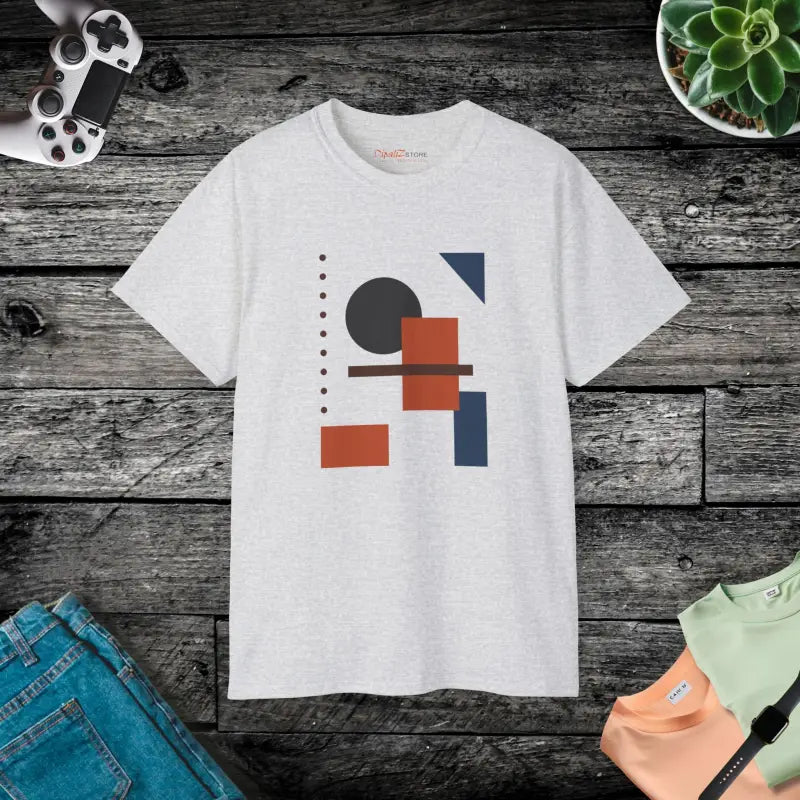 Vibrant Geometric Ultra Cotton Unisex Tee - Ash / s T-shirt