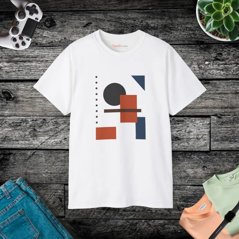 Vibrant Geometric Ultra Cotton Unisex Tee - White / s T-shirt