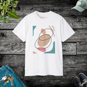 T-shirts - Ultra Cotton Tee Abstract Explosion Art Statement - Dipaliz White / s