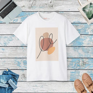 Ultra Cotton Tee Abstract Art Short Sleeve Comfort Style - Dipaliz - White / s - T-shirts