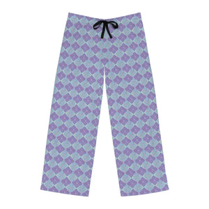 Abstract Blue and Purple Pajama Pants - Artistic Loungewear - Dipaliz - Xs / White Stitching - Pajamas